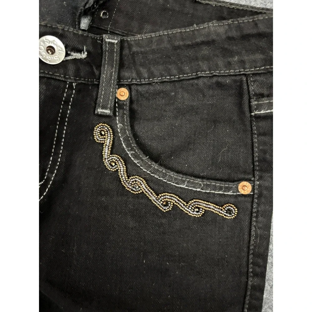 Western Couture Michelle Julene OOAK Jeans‎ Mother of Pearl Beaded Horsehair 29